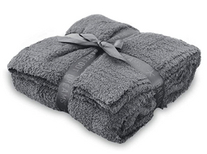 Barefoot Dreams CozyChic Ribbed Throw Charcoal