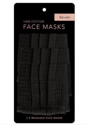 Kitsch Cotton 3 Layer Breathable Face Masks