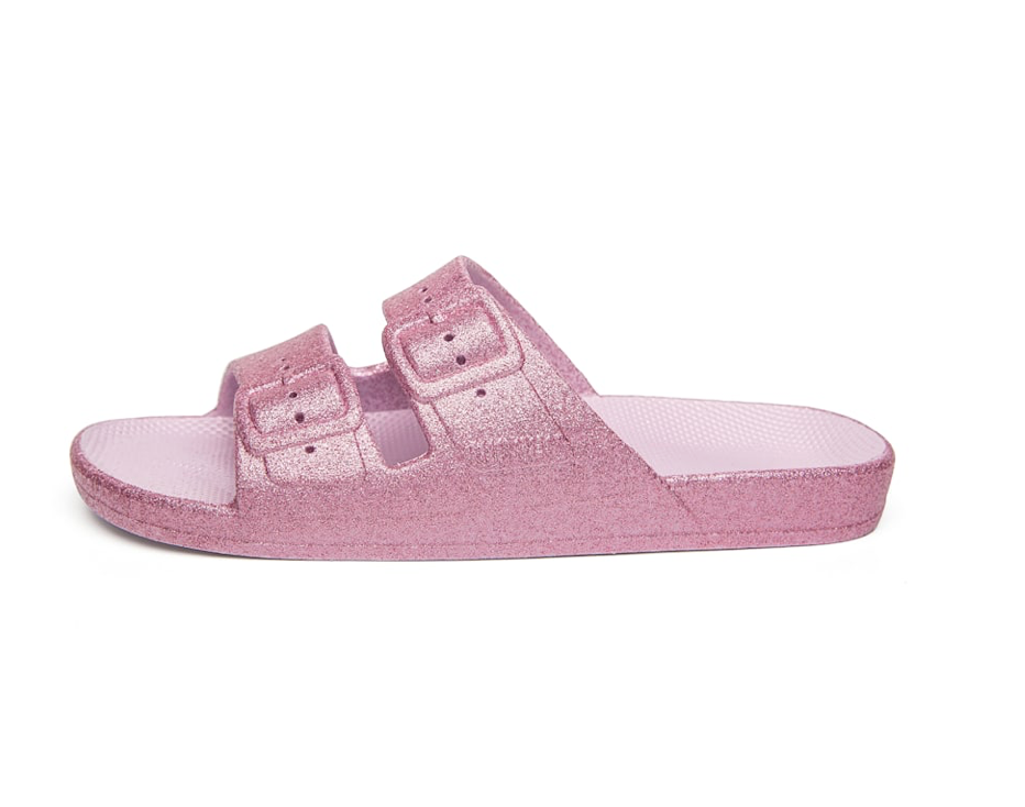 Pink 2025 glitter slides