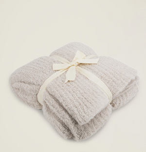 Barefoot Dreams Almond Ribbed Throw