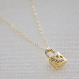 Gold Fill Lock Necklace