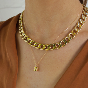 Gold Fill Lock Necklace