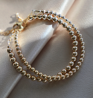 Katie Waltman 4mm Gold or Silver Filled Beaded Bracelet