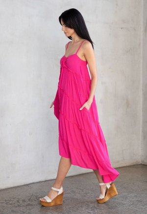 Low Tide Tiered Maxi Pink