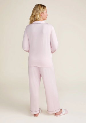 Barefoot Dreams Piped Luxe Milk Jersey PJ's Pink
