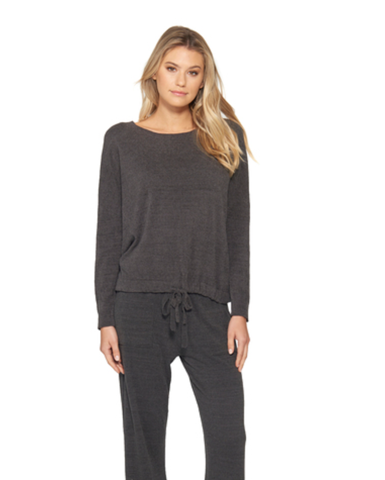 Barefoot Dreams Slouchy Pullover Carbon Crush Clothing