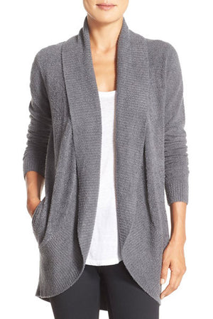 Barefoot Dreams CozyChic Lite Circle Cardi in Pewter