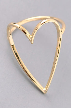 Jada Hollow Heart Ring