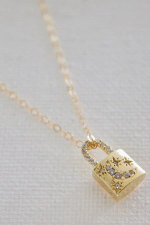 Gold Fill Lock Necklace