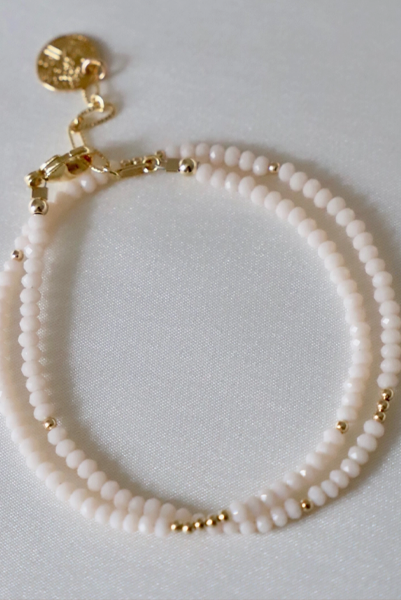 Katie Waltman Champagne Petite Double Wrap Bracelet