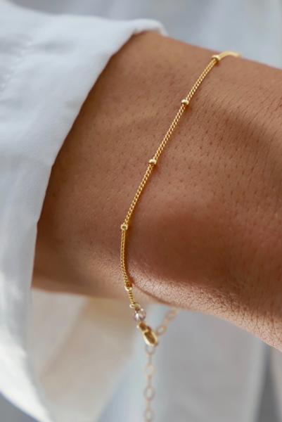 Katie Waltman Delicate Ball Chain Bracelet